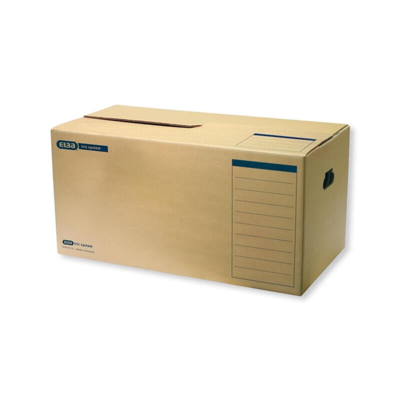 Elba Umzugskarton Tric Symem Con Archivaufdruck Naturmarrón