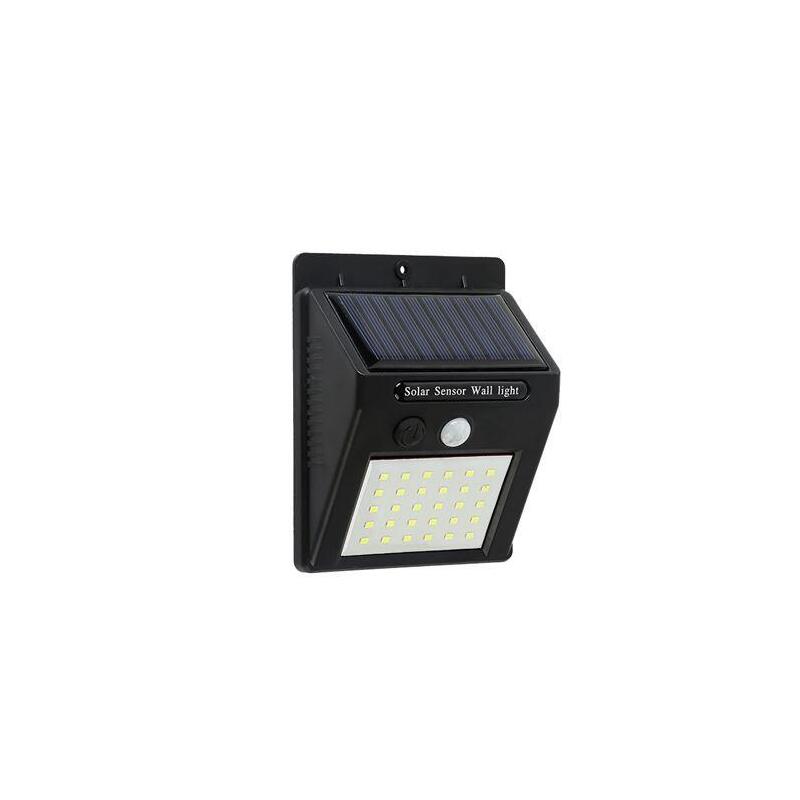 Elbat Aplique Led Solar - 30lm - Luz Fria 6500k - Sensor De Movimiento - Bateria 1200mah