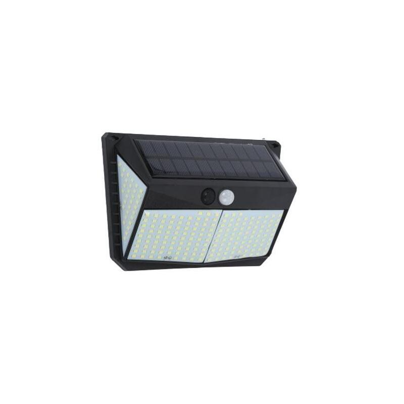 Elbat Aplique Solar 3 Caras - 250lm - Luz Fria 6500k - Sensor Movimiento - Bateria 1200mah
