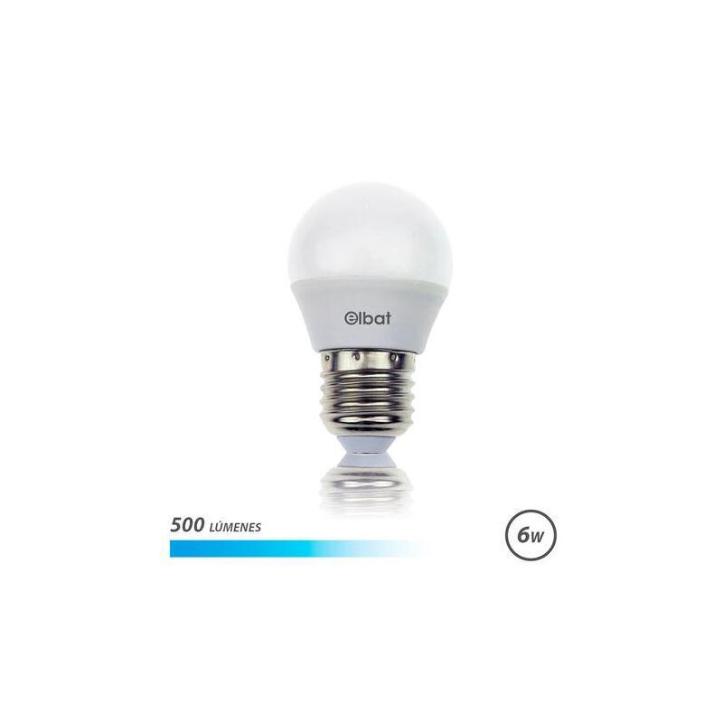 Elbat Bombilla Led G45 E27 6w 500 Lumenes - Luz Fria - Blanco