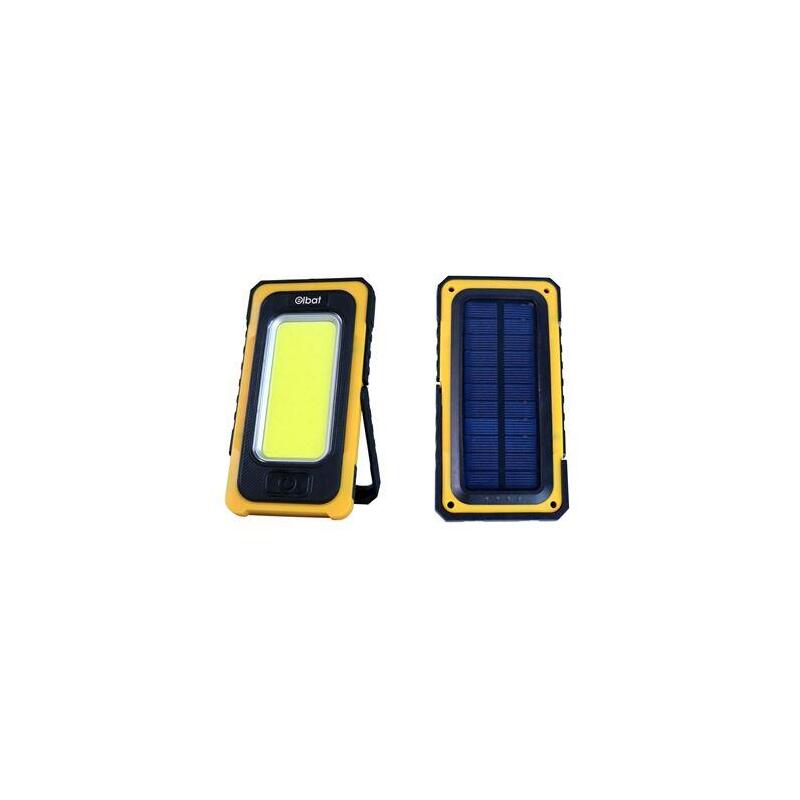 Elbat Linterna Led Solar Recargable - Gancho E Iman - Cob 10w 800lm - Color Negro