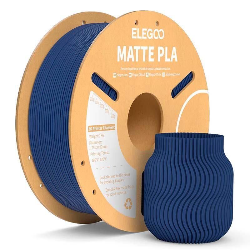 Elegoo Pla Matte Azul Marino Mate Para Impresoras 3d Fdm - Filamento 1.75mm Bobina De 1kg