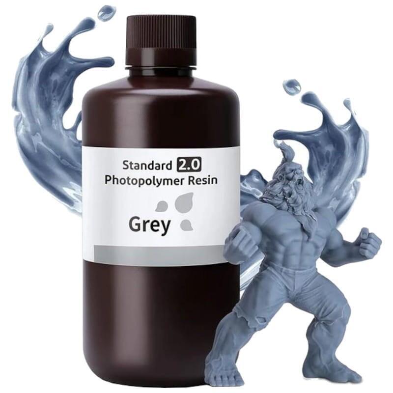 Elegoo Resina Estándar V2.0 Color Gris Para Impresoras 3d De Resina Lcd - 1kg