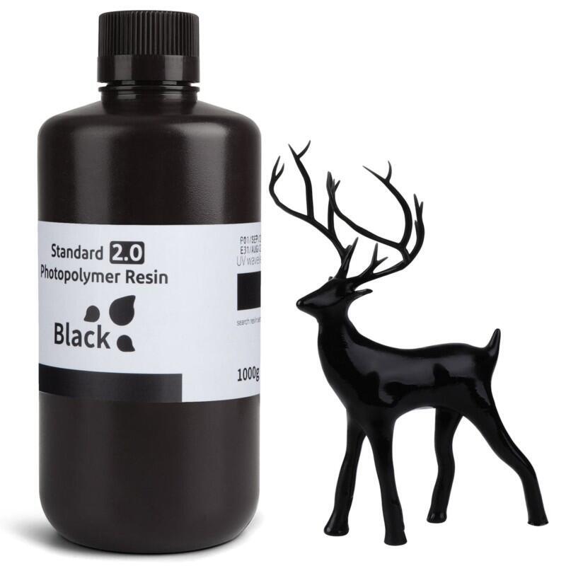 Elegoo Resina Estándar V2.0 Color Negro Para Impresoras 3d De Resina Lcd - 1kg