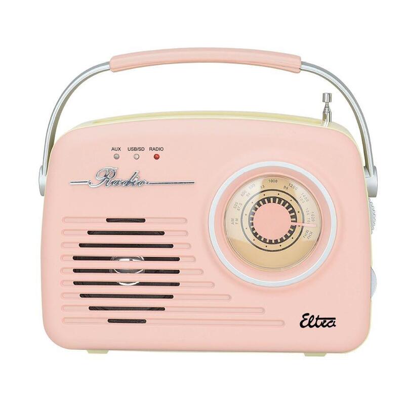 Eltra Radio Luiza Retro Sp-11 Mp3 Usb Sd Rosa