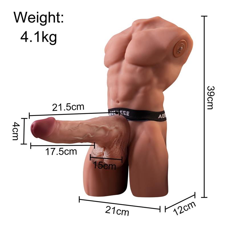 Ely Torso Con Dildo Desmontable, Thrusting Y App 4.1 Kg