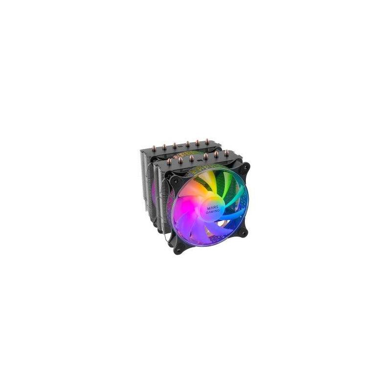 Embalaje Dañado/Desprecintado (Km0) Ventilador Con Disipador Para Cpu Mars Gaming Mcpu-Xt Black Dual Argb 6 Heatpipes Tdp 300w Dob