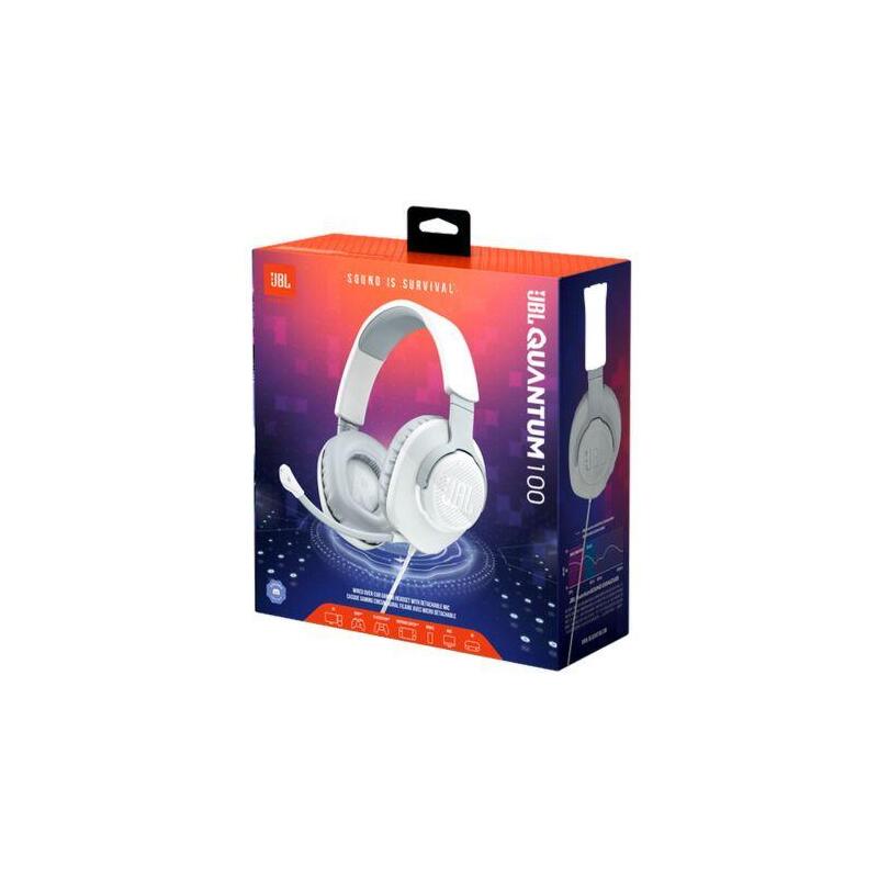 Embalaje Deteriorado - Jbl Quantum 100 Wired On-Ear Gaming Headphones With Mic White Eu - Only Box Damage 6925281969669