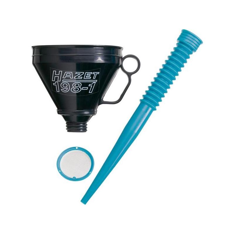 Embudo Hazet 198-1 Negro/Azul, Con Manguera Flexible 198-1