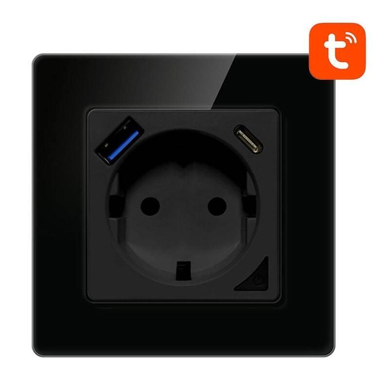 Enchufe Inteligente Avatto N-Wot10-Usb-B Wifi Negro