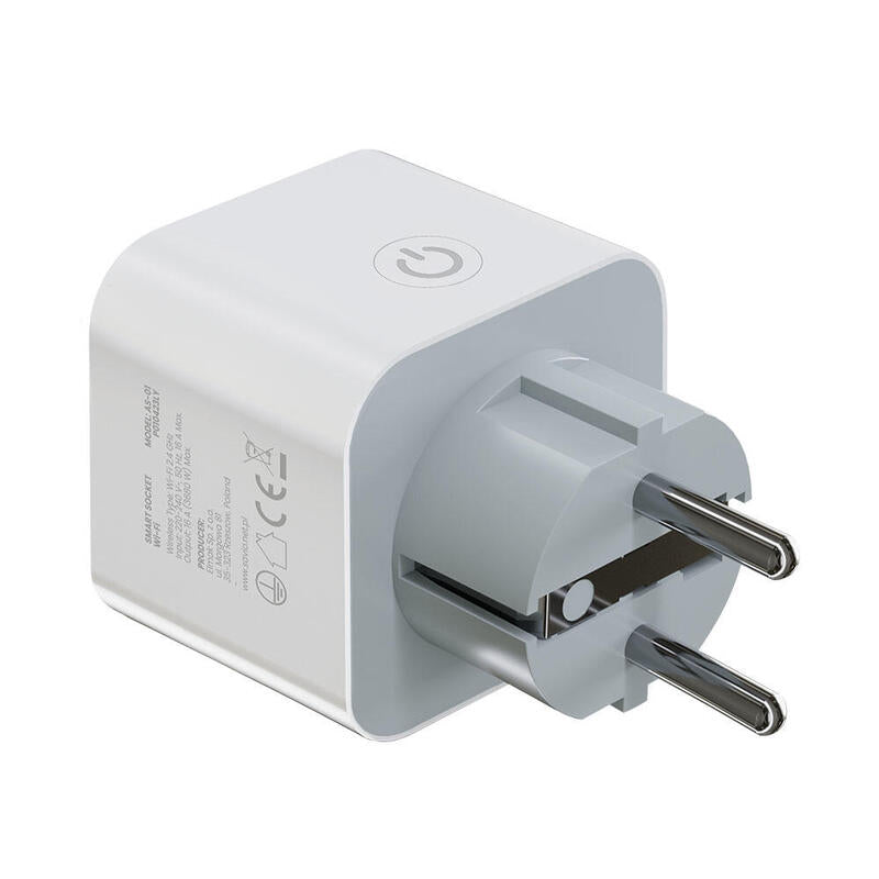 Enchufe Inteligente Savio Wi-Fi, 16a, As-01, Blanco