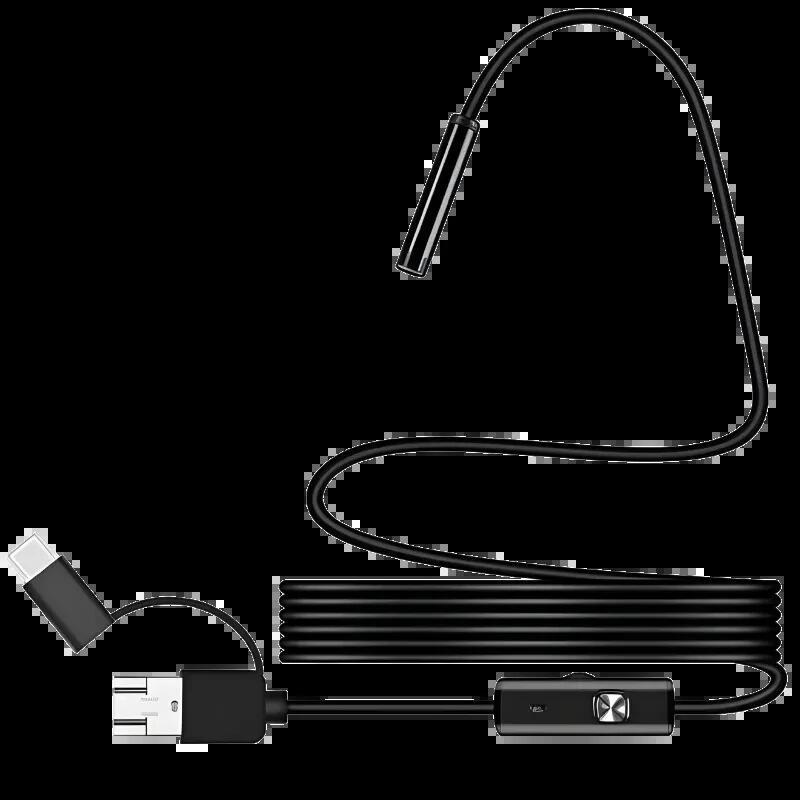 Endoscopio Digital 8mm Auto Focus 5mp (Usb-A/Microusb/Type-C) Hard Cable 5 M