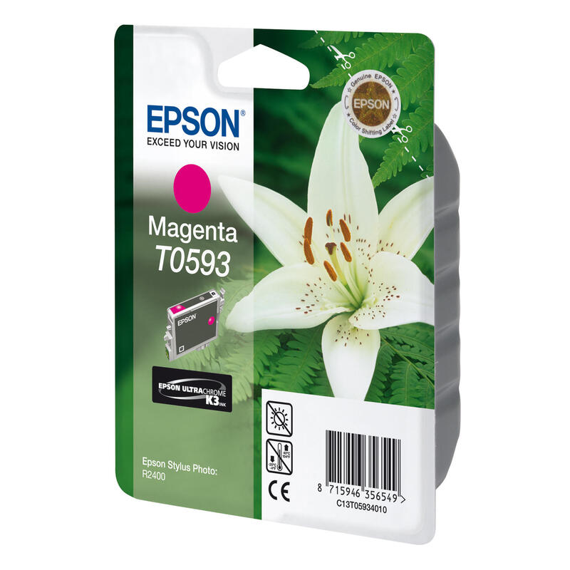 Epson Tinta Original Magenta 520 Pag. Stylus Photo R/2400 (T0593)