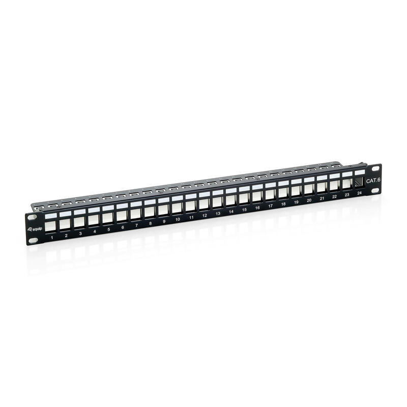 Equip Patch Panel Vacio Cat.6 Apantallado 24 Puertos Keystone 1u