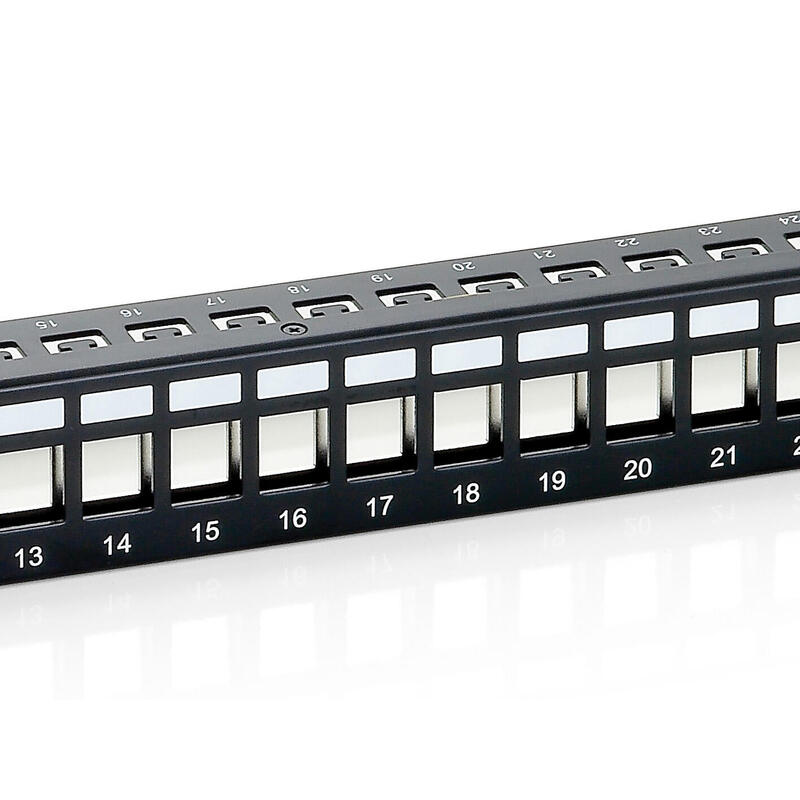Equip Patch Panel Vacio Cat.6 Apantallado 24 Puertos Keystone 1u