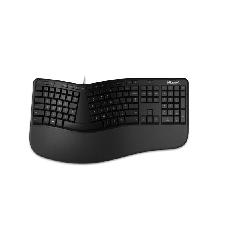 Ergonomic Keyboard Universal Usb Azerty Belgian Black