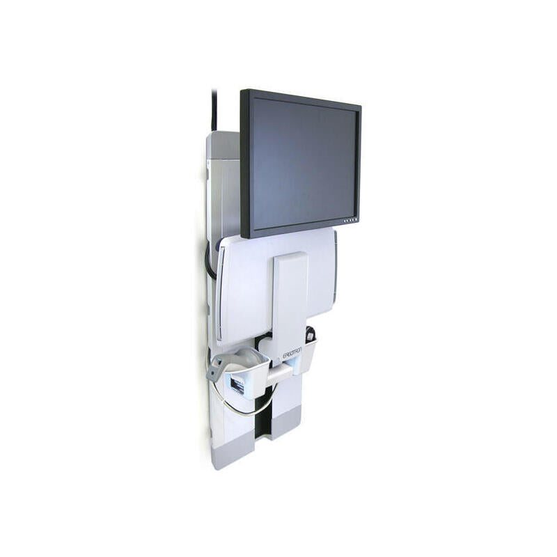 Ergotron Styleview Kit De Montaje (Repisa Para Teclado Reposamuñecas Bolsa Para Ratón Alzamiento Vertical De Panel) Para Pantalla Lcd / Equipo Pc Habitación De Pacientes Acero Blanco Tamaño De Pantalla: Hasta 24 Pulgadas