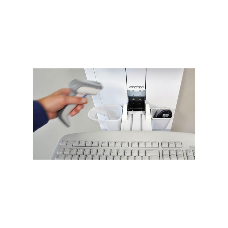 Ergotron Styleview Kit De Montaje (Repisa Para Teclado Reposamuñecas Bolsa Para Ratón Alzamiento Vertical De Panel) Para Pantalla Lcd / Equipo Pc Habitación De Pacientes Acero Blanco Tamaño De Pantalla: Hasta 24 Pulgadas