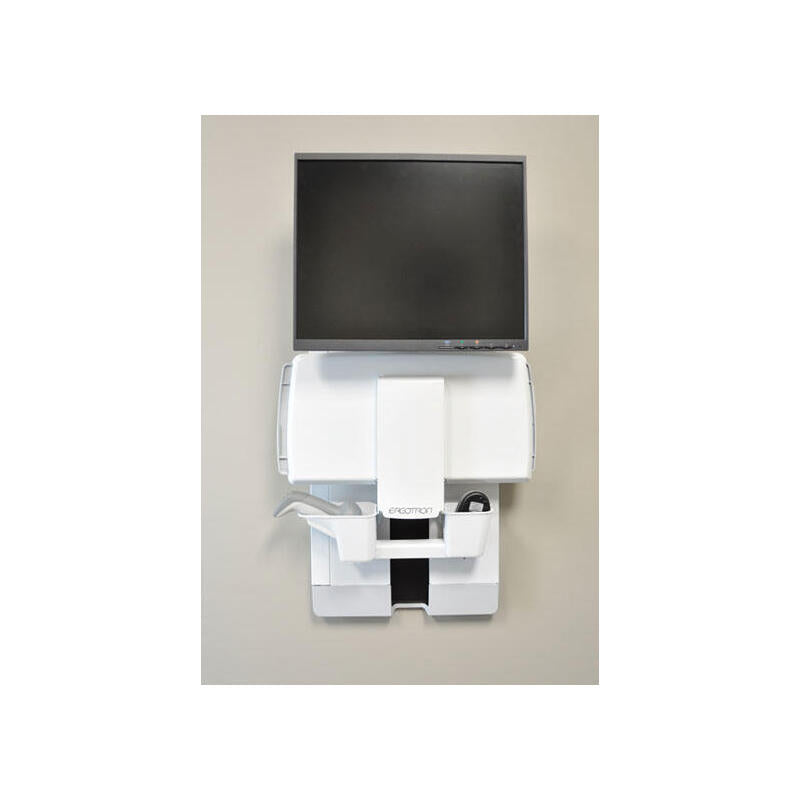 Ergotron Styleview Kit De Montaje (Repisa Para Teclado Reposamuñecas Bolsa Para Ratón Alzamiento Vertical De Panel) Para Pantalla Lcd / Equipo Pc Habitación De Pacientes Acero Blanco Tamaño De Pantalla: Hasta 24 Pulgadas