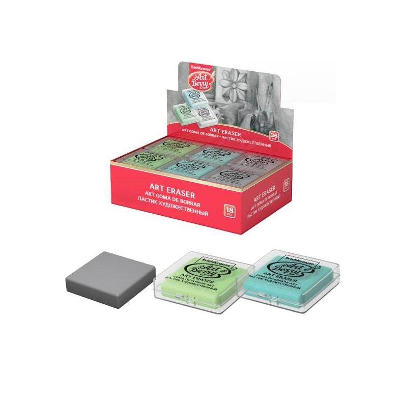 Erichkrause Artberry Expositor Con 18 Gomas De Borrar - Estructura Maleable - Presentada En Caja De Plastico - Colores