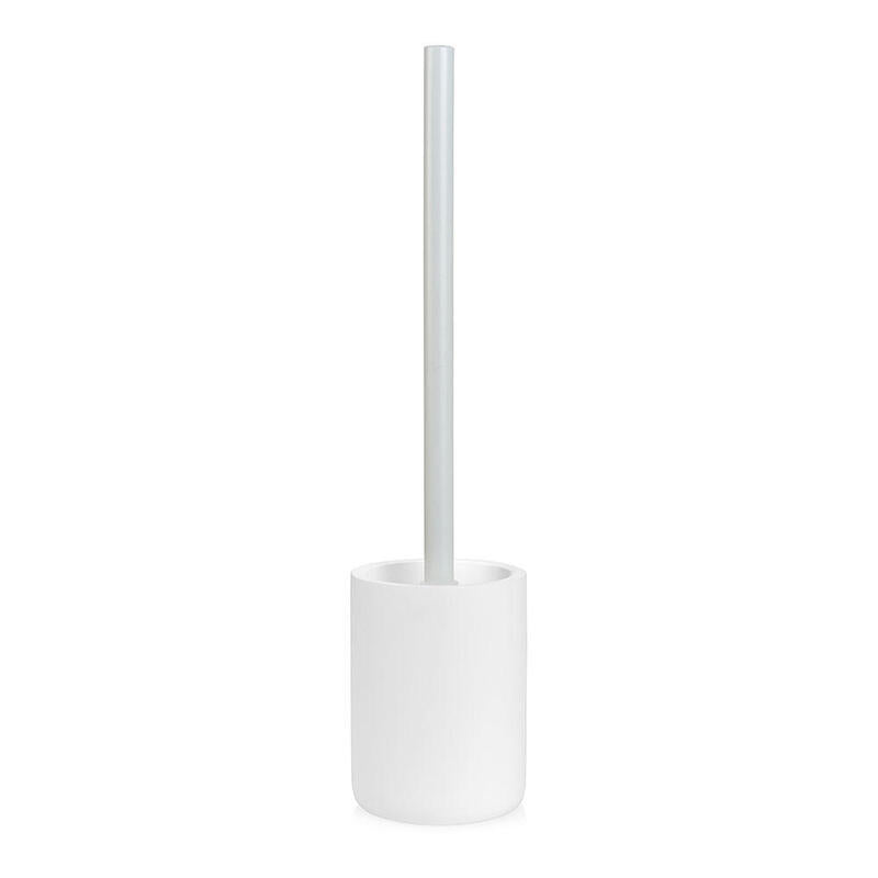 Escobillero Wc Resina Blanco Mate Ø9,5 X 40,5 Cm
