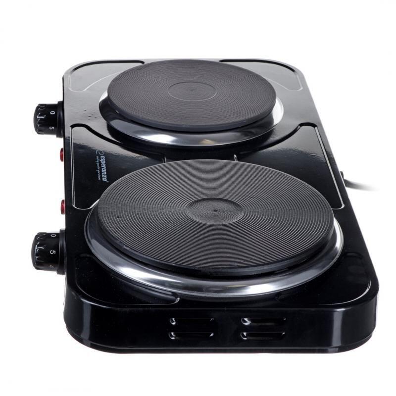Esperanza Ekh014k Placa Eléctrica 2 Zonas, 2500 W, Negro