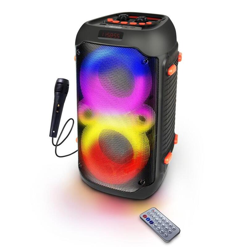 Esperanza Ep156 Bt Fm Led Rgb Karaoke Altavoz Negro 20w