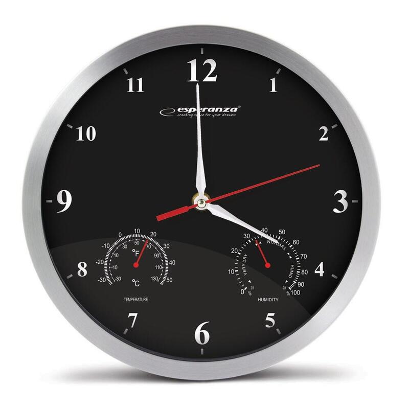 Esperanza Washington Reloj De Pared Mecánico Negro Redondo Negro