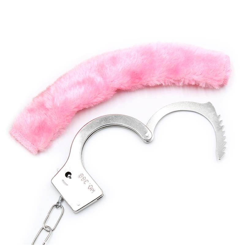 Esposas De Metal Para Muñecas Con Pelo Rosa