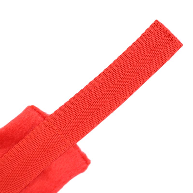 Esposas De Tela Con Velcro Para Muñecas Con Pelo Largo Rojo