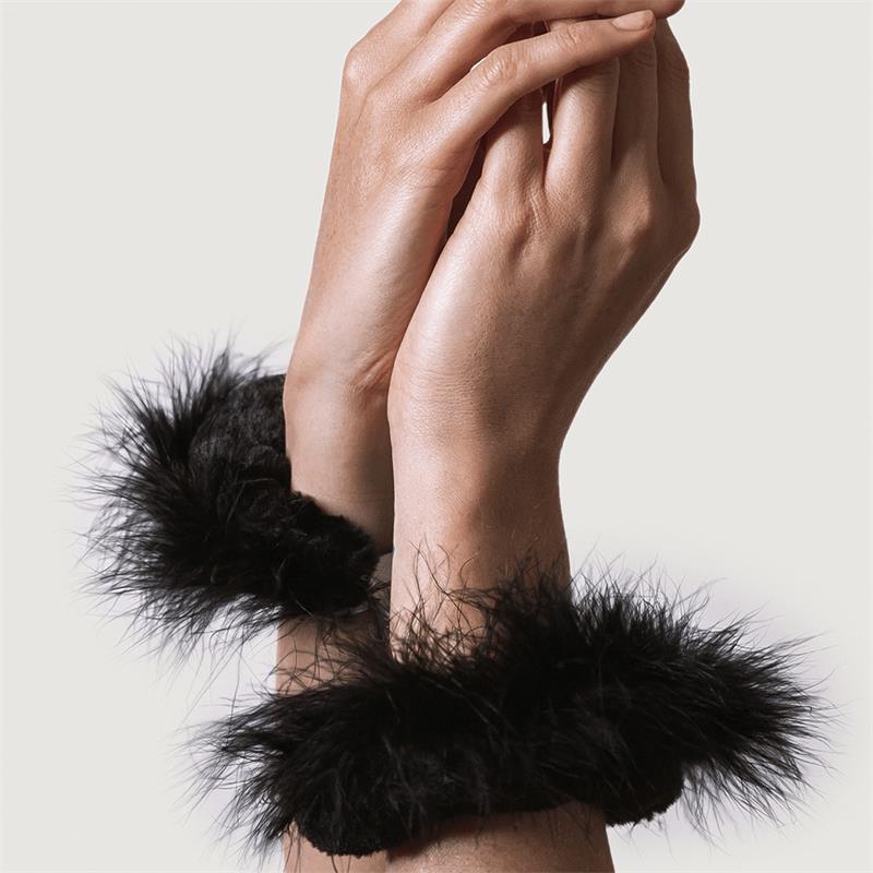 Adrien Lastic - Esposas Metal Con Plumas Negro