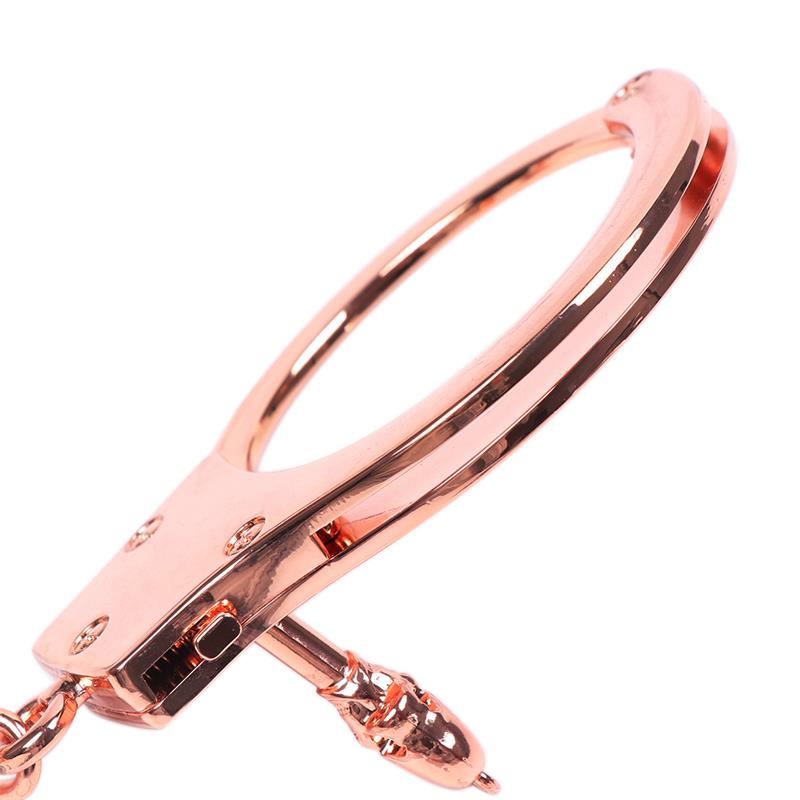 Esposas Oro Rosa Con Llaves De Calavera