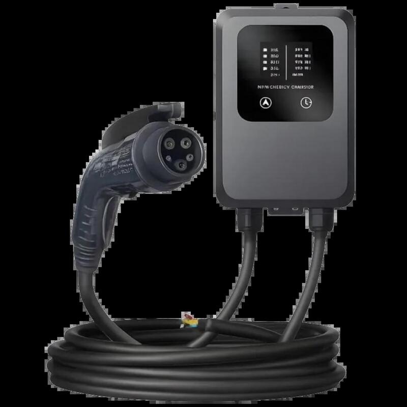 Estación De Carga Para Vehículos Eléctricos 32a/7.0kw/5m Negro - Cargador Ev Tipo 2