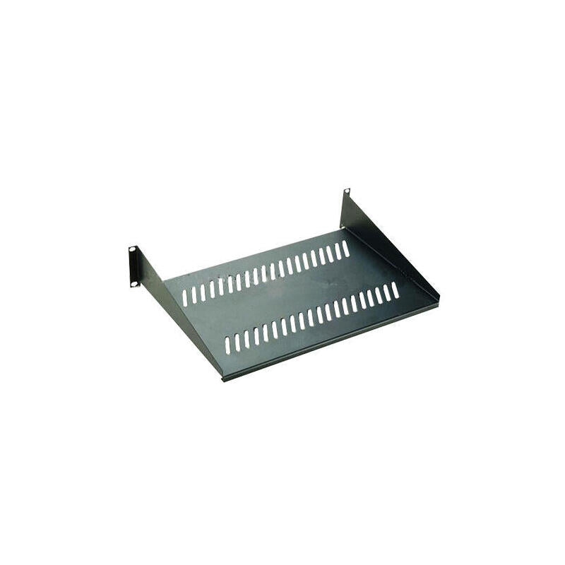 Estante Roger De 19 ", Montaje Frontal, Fijo, 370 Mm De Profundidad, 2u, Negro