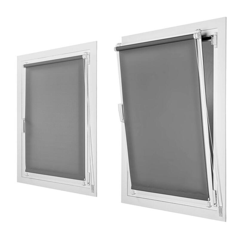 Estor Enrollable Clip & Fix 75x180cm Gris Asfalto Stor Planet