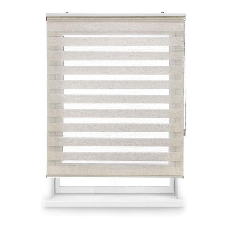 Estor Enrollable Clip & Fix, Noche & Dia, Paris, Beige, 150 X 250 Cm