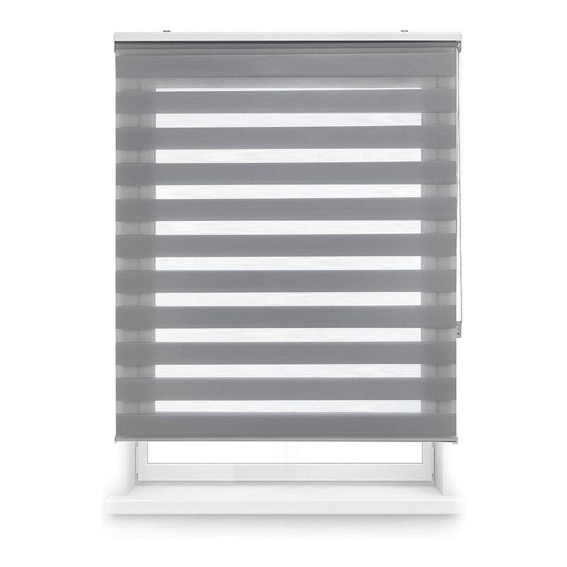 Estor Enrollable Clip & Fix, Noche & Dia, Paris, Gris, 150 X 250 Cm
