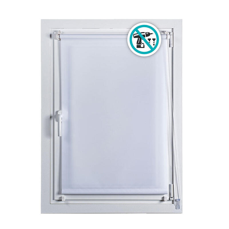 Estor Enrollable Clip&Fix 75x180cm Blanco Nieve Stor Planet