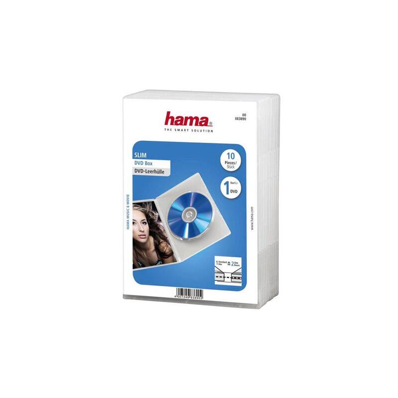 Estuche Delgado Para Dvd Hama Transparente 83890 10 Piezas