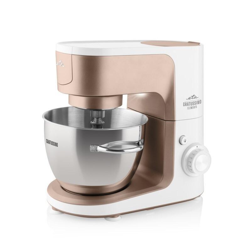 Eta302390210 Gratussino Iii Elements Kitchen Machine, 1200 W, Main Container 4.5 L, White Rose Gold