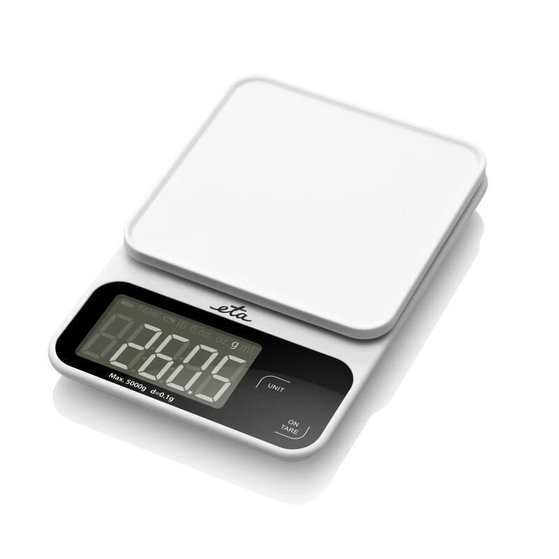 Eta677090000 Poppi Digital Kitchen Scale, Maximum Load 5 Kg, Accuracy 1 G, White