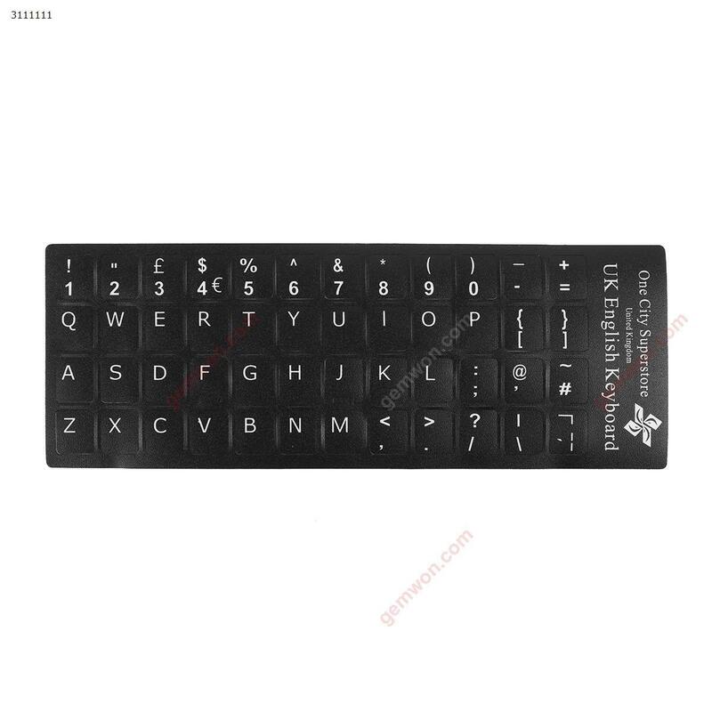 Etiqueta Adhesiva Para Teclado Del Reino Unido, Negra Con Letra Blanca. Cambie La Distribución Del Idioma Del Teclado Pegando Et