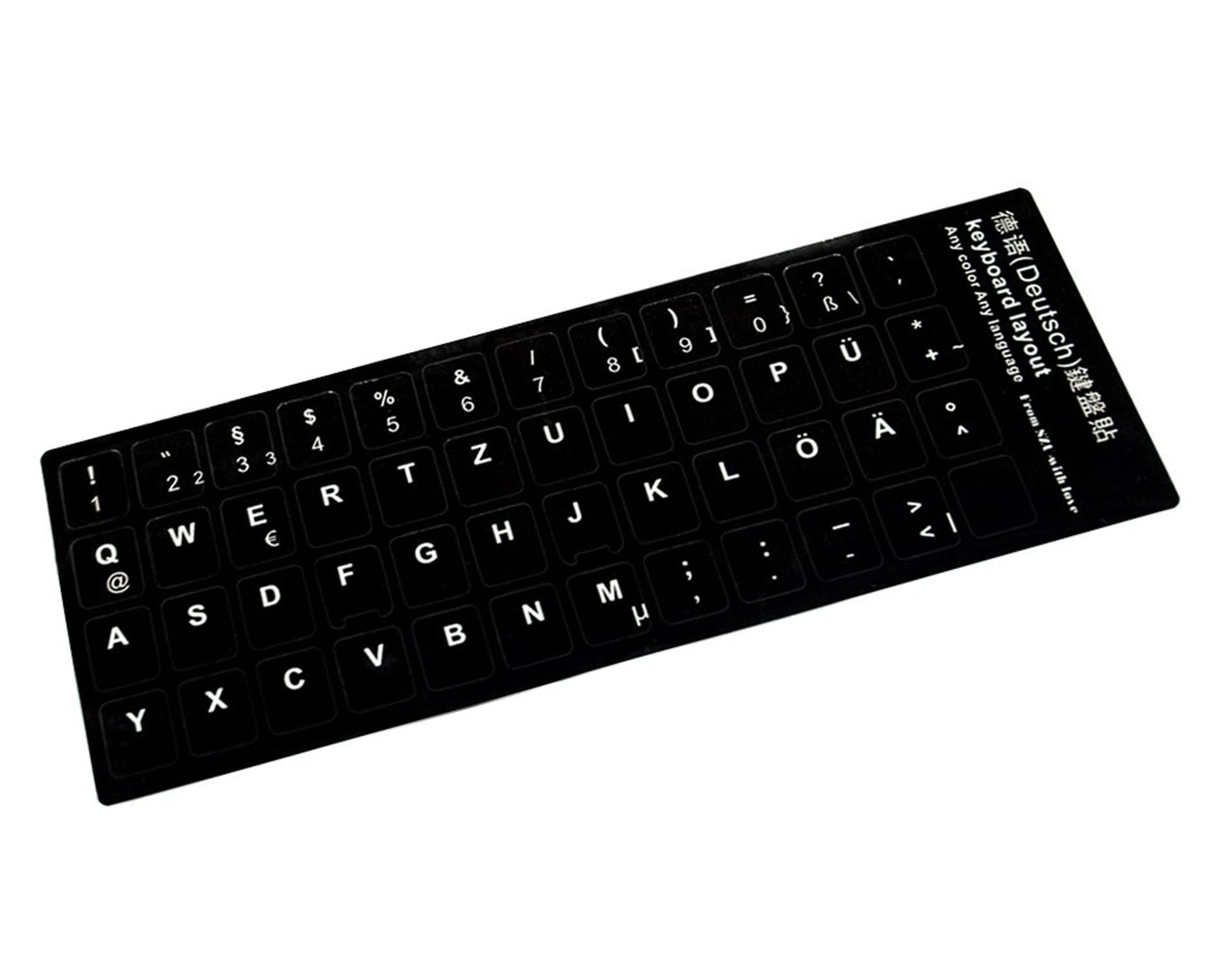 Pegatina Para Convertir Teclado En Idioma Alemán Negro