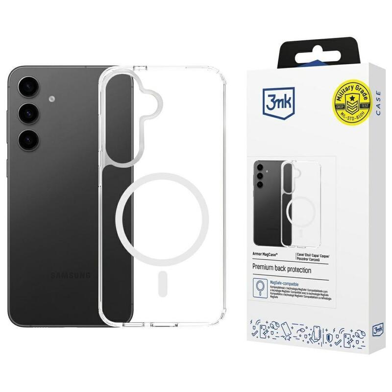 Etui Armor Magcase Para Samsung S24/S25 Magsafe Przezroczysty