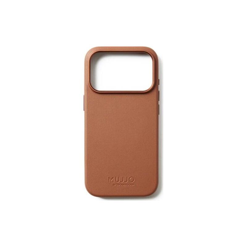 Funda Mujjo Full Leather Case Magsafe Para Iphone 17 Pro Marrón