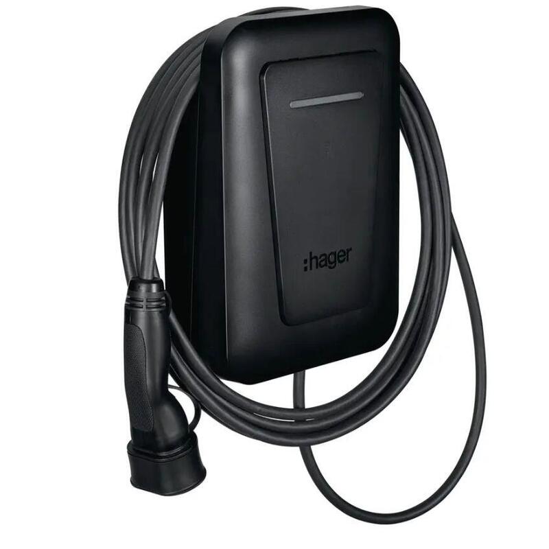 Evcs Estación De Carga Hager Witty One 11 Kw 3f Rfid Bluetooth Con Cable De 6,5 M T2