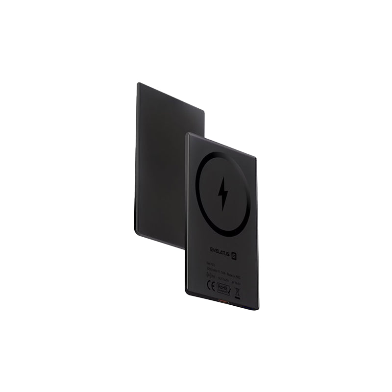 Evelatus 3000mah Powerbank Super Slim (6.5mm) With Wireless Charging - Black