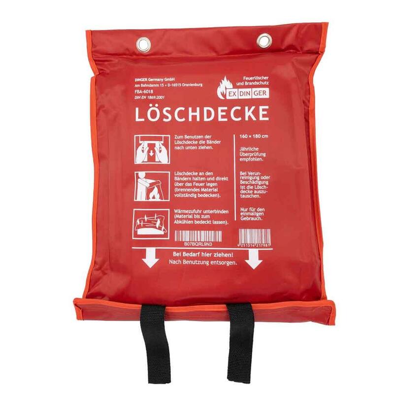 Exdinger Feuerlöschdecke 160x180 Cm Gemäss Din En 1869:2001 (Auch Para Fettbrände)