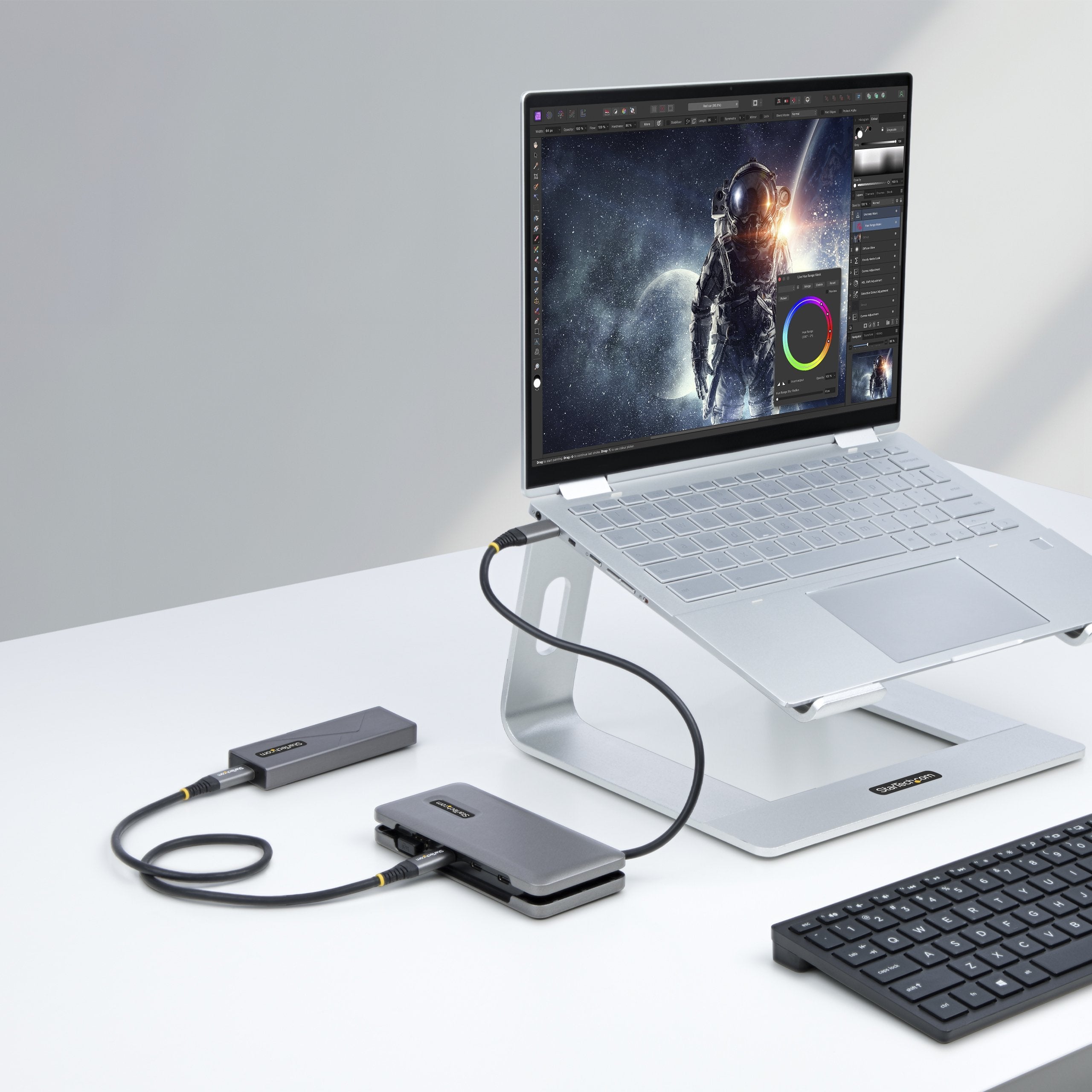 Startech Hub Usb-C De 4 Puertos - 1 Puerto Usb-A - Concentrador De 3 Puertos Usb Tipo C - Usb 3.1 De 10gbps