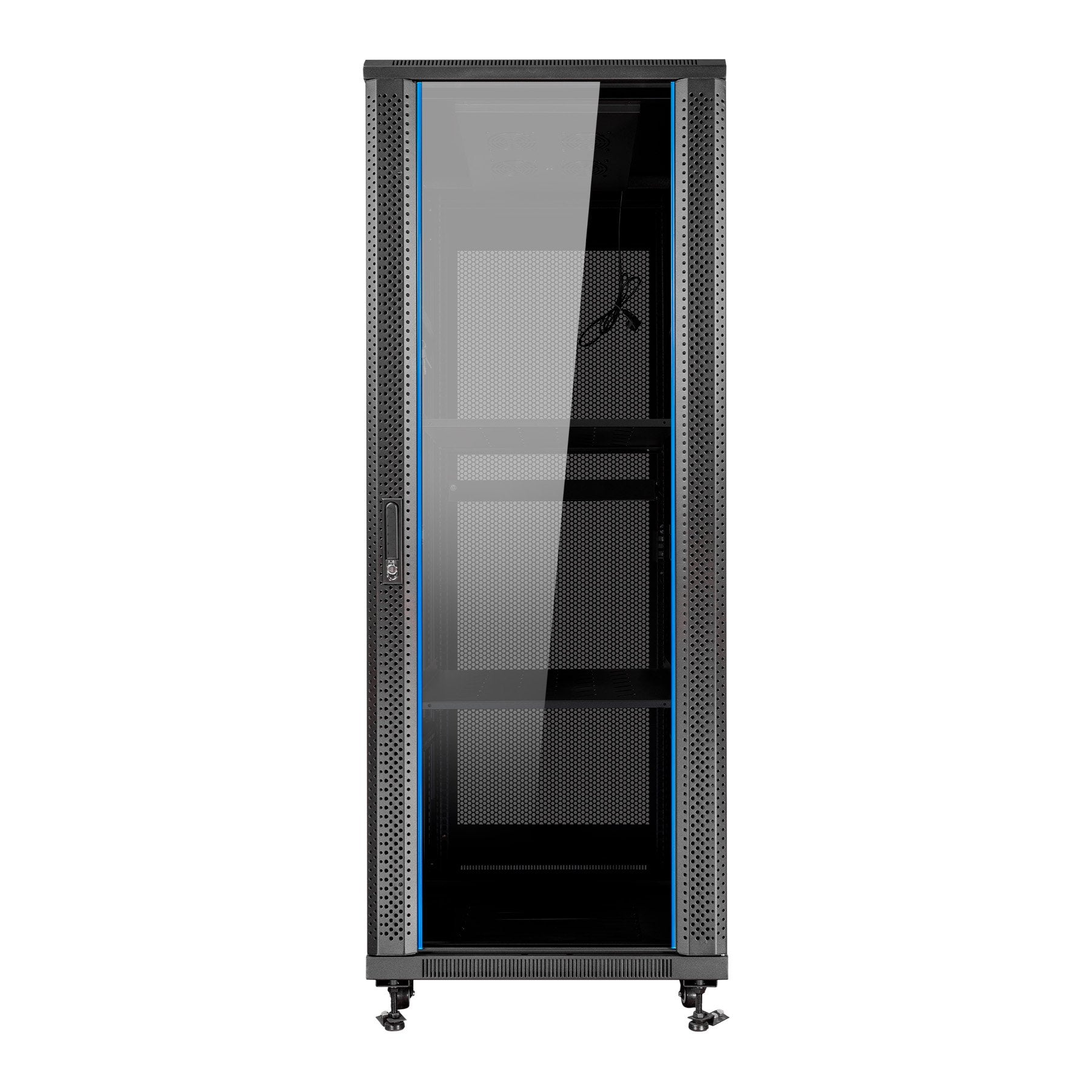 Armario Aiten Data Ai6632 32u - Ancho 600 - Fondo 600 - Incluye 2 Bandejas Fijas - 4 Ventiladores 120mm - 1